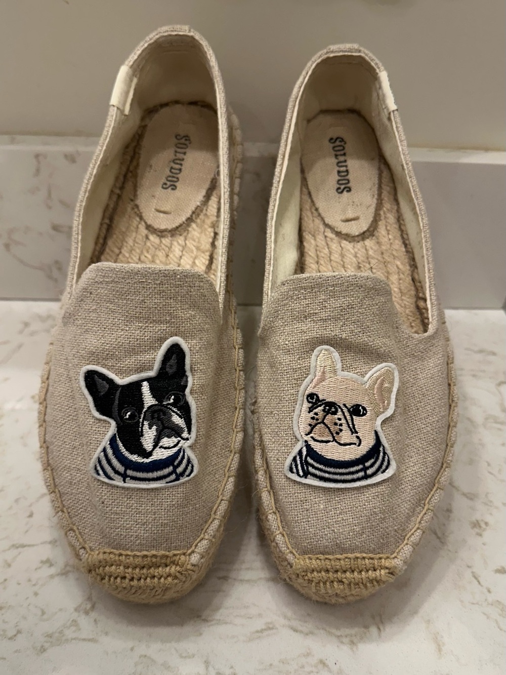 Soludos Teddy and Gigi French Bulldog Canvas Espadrilles 8